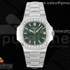 3KF V2 파텍필립 노틸러스 5711 다이아베젤 그린다이얼 스틸브레이슬릿 Nautilus 5711/1A 3KF 1:1 Best Edition Diamonds Bezel Green Textured Dial on SS Bracelet A324 Super Clone V2