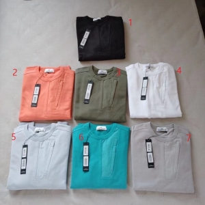 탑스토니 20SS 63151 스톤아일랜드 가슴포켓 라운드 맨투맨 티셔츠 (7컬러)