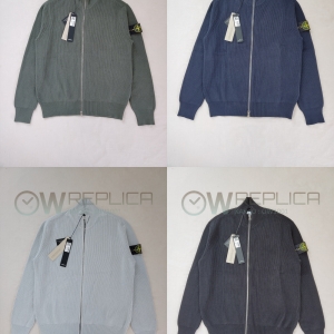 탑스토니 스톤아일랜드 면 집업 가디건 니트 (4컬러) 24SS 526D8 COTTON ZIP CARDIGAN KNIT