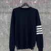대리석집 톰브라운 네이비 풀오버 완장사선 면 니트