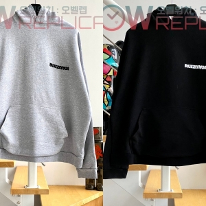 계단집 발렌시아가 레터링로고 루즈후드티 (2컬러)