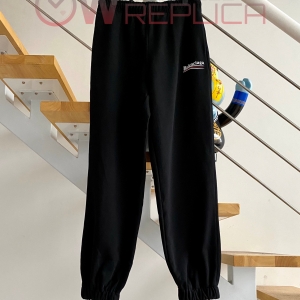 계단집 발렌시아가 물결로고 블랙 바지