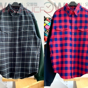 계단집 발렌시아가 울혼방 체크 셔츠 자켓