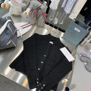 터보 톰브라운 여성용 블랙 울자켓