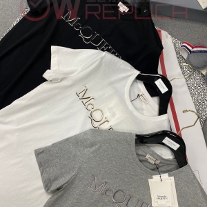 터보 알렉산더 맥퀸 입체로고 반팔 라운드 면 티셔츠 (3컬러)