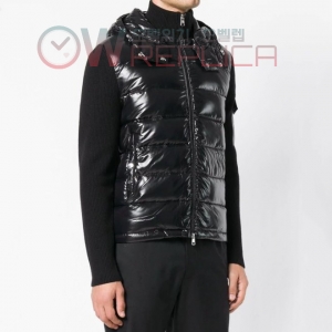 탑몽클 몽클레어 탈부착후드 울 가디건 집업 패딩