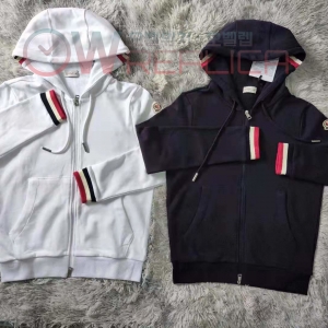 탑몽클 몽클레어 스트라이프 면 집업 후드 (2컬러)