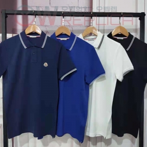 탑몽클 몽클레어 심플 스트라이프 폴로 티셔츠 (3컬러)