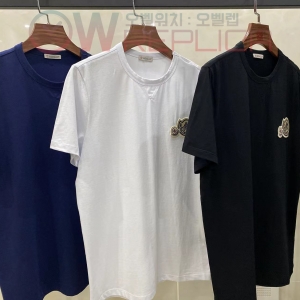 탑몽클 몽클레어 가슴 더블로고 반팔 라운드 티셔츠 (3컬러)