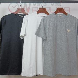 탑몽클 몽클레어 베이직 플레인 라운드 반팔티셔츠 (3컬러)