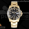 CLEANF 롤렉스 클린공장 서브마리너 옐로우골드금통 블랙인서트 블랙다이얼 스틸브레이슬릿 Submariner 116618 LN Black Ceramic YG Plated 904L Steel Clean 1:1 Best Edition VR3135