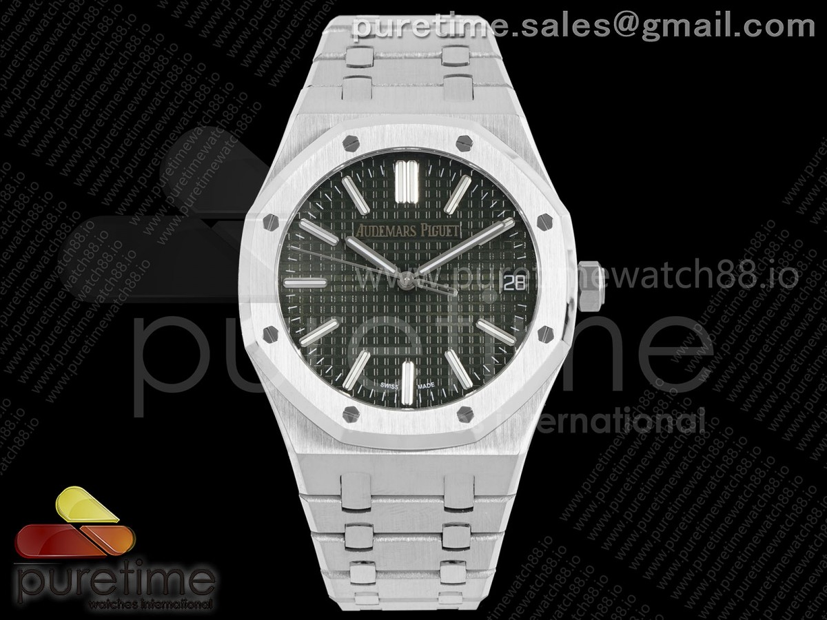 APSF V2 오데마피게 로얄오크 15510 그린다이얼 스틸브레이슬릿  Royal Oak 15510 SS APSF 1:1 Best Edition Green Dial on SS Bracelet SA4302 Super Clone V2 (SW Dial)