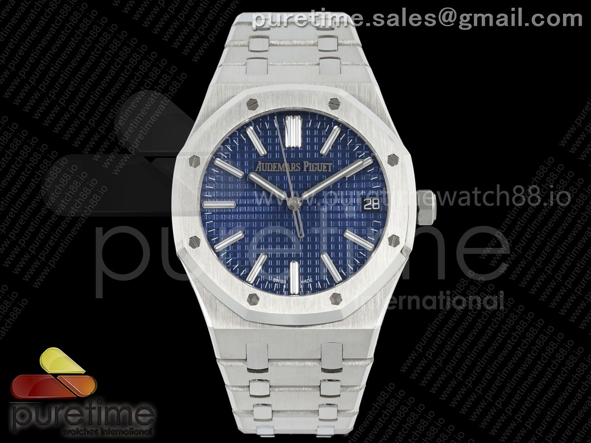 APSF V2 오데마피게 로얄오크 15510 블루다이얼 스틸브레이슬릿  Royal Oak 15510 SS APSF 1:1 Best Edition Blue Dial on SS Bracelet SA4302 Super Clone V2 (SW Dial)