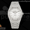 APSF 오데마피게 로얄오크 41미리 프로스터드스틸 화이트다이얼 스틸브레이슬릿 Royal Oak 41mm Frosted SS APSF 1:1 Best Edition White Textured Dial on SS Bracelet SA3120 Super Clone