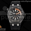 APSF 오데마피게 로얄오크 오프쇼어 다이버 15707 블랙세라믹 블랙다이얼 블랙러버스트랩 Royal Oak Offshore Diver 15707 Black Ceramic APSF 1:1 Best Edition SA3120 Super Clone