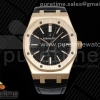 APSF V4 오데마피게 로얄오크 15400 로즈골드 텅스텐 블랙다이얼 블랙가죽스트랩 Royal Oak 41mm 15400 RG APSF 1:1 Best Edition Black Dial on Black Leather Strap SA3120 Super Clone V4 (Gain Weight)