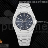 APSF 오데마피게 로얄오크 15410 프러스티드 블루다이얼 스틸브레이슬릿 Royal Oak 41mm 15410 Frosted SS APSF 1:1 Best Edition Blue Textured Dial on SS Bracelet SA3120 Super Clone