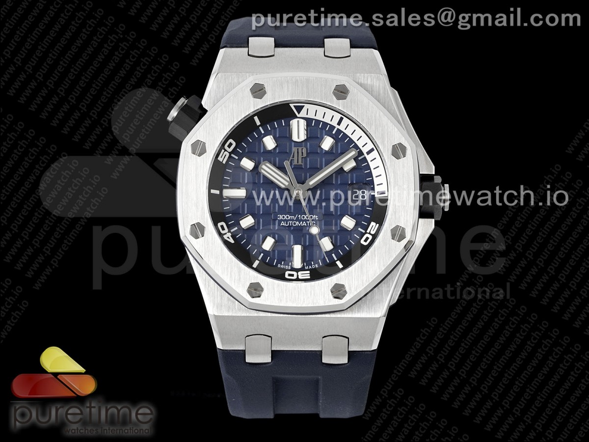 APSF 오데마피게 로얄오크 오프쇼어 다이버 15720 블루다이얼 블루러버스트랩 Royal Oak Offshore Diver 15720 SS APSF 1:1 Best Edition Blue Dial on Blue Rubber Strap A4308 Super Clone