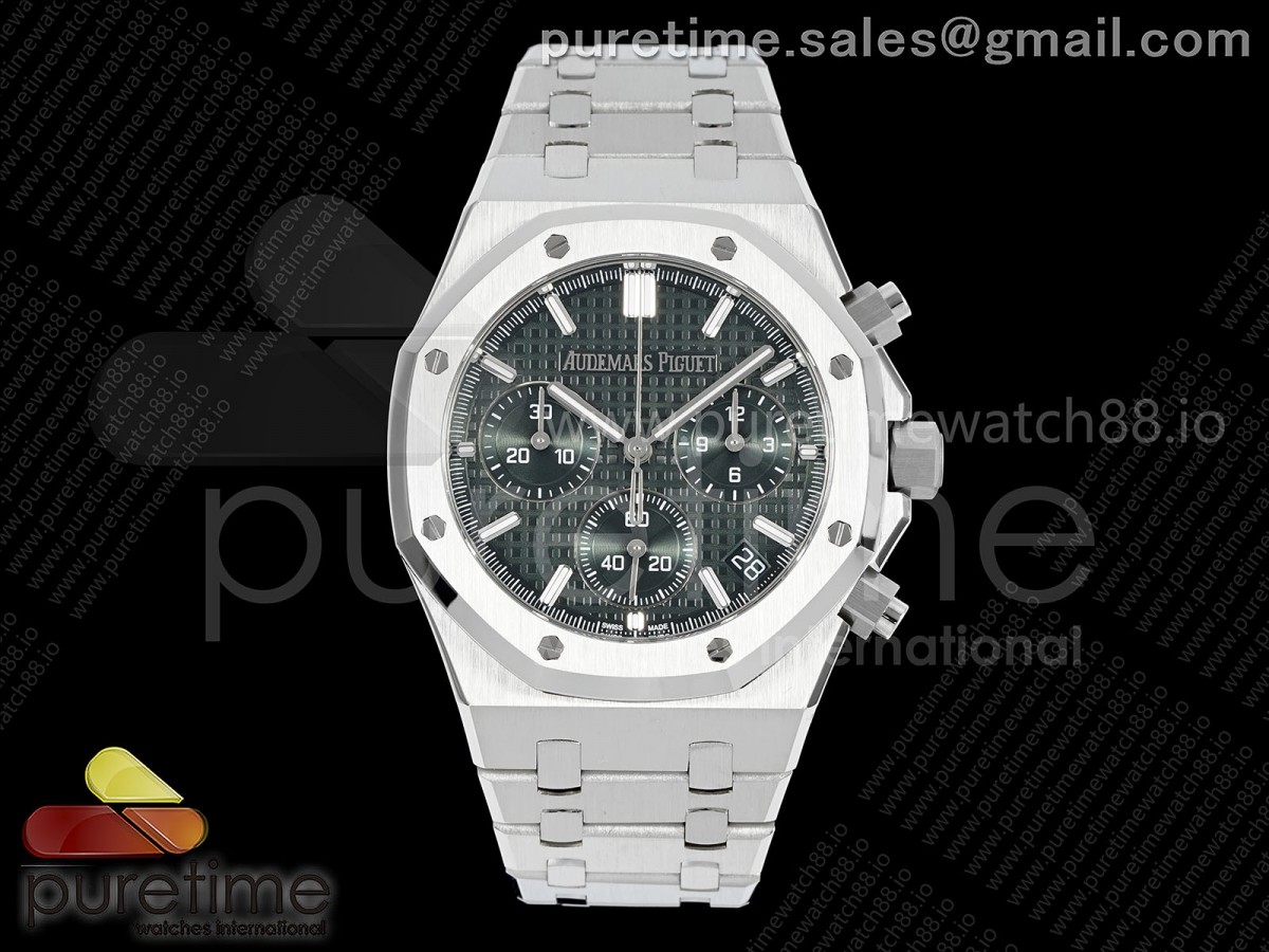 APSF 오데마피게 로얄오크 크로노 26240 그린다이얼 스틸브레이슬릿 Royal Oak Chrono 26240 SS APSF 1:1 Best Edition Green Dial on SS Bracelet SA4401 Super Clone