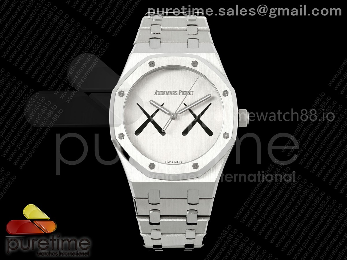 APSF 오데마피게 로얄오크 카우스 XX다이얼 스틸브레이슬릿 Royal Oak KAWS SS APSF 1:1 Best Edition XX Dial on SS Bracelet SA4302 Super Clone