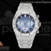 APSF V2 오데마피게 로얄오크 크로노 26240 프러스티드 아이스블루다이얼 스틸브레이슬릿  Royal Oak Chrono 26240 Frosted SS APSF 1:1 Best Edition Ice Blue Dial on Bracelet SA4401 Super Clone