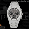APSF V2 오데마피게 로얄오크 크로노 26240 프러스티드 그레이/블랙다이얼 스틸브레이슬릿 Royal Oak Chrono 26240 Frosted SS APSF 1:1 Best Edition Gray/Black Dial on Bracelet SA4401 Super Clone