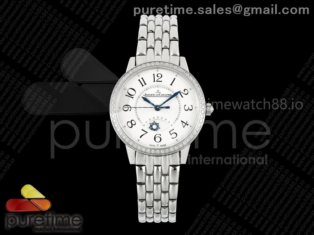APSF 예거 랑데뷰 나이트앤데이 다이아베젤 화이트다이얼 스틸브레이슬릿  Rendez-Vous Night & Day SS APSF 1:1 Best Edition White Dial Diamonds Bezel on SS Bracelet SA898