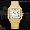3KF 까르띠에 산토스 라지 옐로우골드 화이트다이얼 스틸브레이슬릿 Santos de Cartier 40mm YG 3KF 1:1 Best Edition White Dial on YG Bracelet MIYOTA 9015