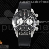 TWSF 튜더 블랙베이 크로노 블랙다이얼 블랙가죽스트랩 Black Bay Chrono SS TWS 1:1 Best Edition Black/White Dial on Black Leather Strap A7750