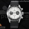 TWSF 튜더 블랙베이 크로노 화이트다이얼 블랙가죽스트랩 Black Bay Chrono SS TWS 1:1 Best Edition Black/White Dial on Black Leather Strap A7750