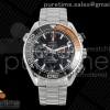 VRF 오메가 씨마스터 600M 오렌지인서트 블랙다이얼 스틸브레이슬릿 Seamaster 600m Chrono SS 1/4 Orange VRF 1:1 Best Edition Black Dial on SS Bracelet A9900