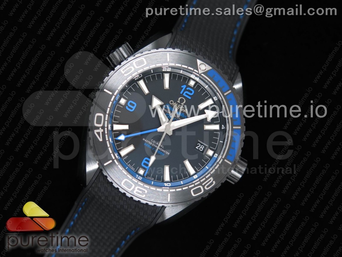 (특가) VSF 오메가 씨마스터 플래닛오션 딥블랙 블루 45.5mm 리얼세라믹 블랙러버스트랩 Planet Ocean 45.5mm Deep Black blue Real Ceramic VSF 1:1 Best Edition on Black Nylon Strap A8906 Super Clone