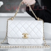 팬더샵 샤넬 더블골드 체인 플랩 왁 화이트 WOC AP2289