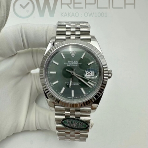 (#국내# 당발) CLEANF 클린공장 롤렉스 데이저스트41 그린다이얼 쥬빌레브레이슬릿