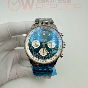 (당발) BPF 브라이틀링 구 네비타이머01 블루다이얼 스틸브레이슬릿