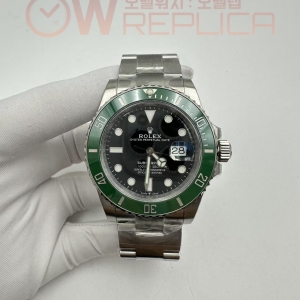 (#국내# 당발) VSF 롤렉스 신형 서브마리너 그린인서트 스틸브레이슬릿 스벅