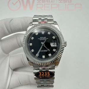 (#국내# 당발) QF 롤렉스 데이저스트41 블랙텐포인트다이얼 스틸브레이슬릿 149g