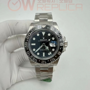 (#국내# 당발) C+F 롤렉스 지엠티마스터 블랙인서트 블랙다이얼 스틸브레이슬릿