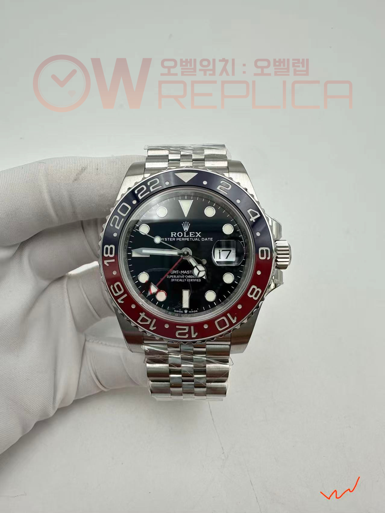 (#국내# 당발) VSF V3 롤렉스 지엠티마스터 블루/레드인서트 블랙다이얼 쥬벨레브레이슬릿 펩시