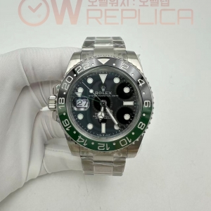 (#국내# 당발) 구. 클린공장 롤렉스 지엠티마스터2 블랙/그린인서트 블랙다이얼 오이스터브레이슬릿