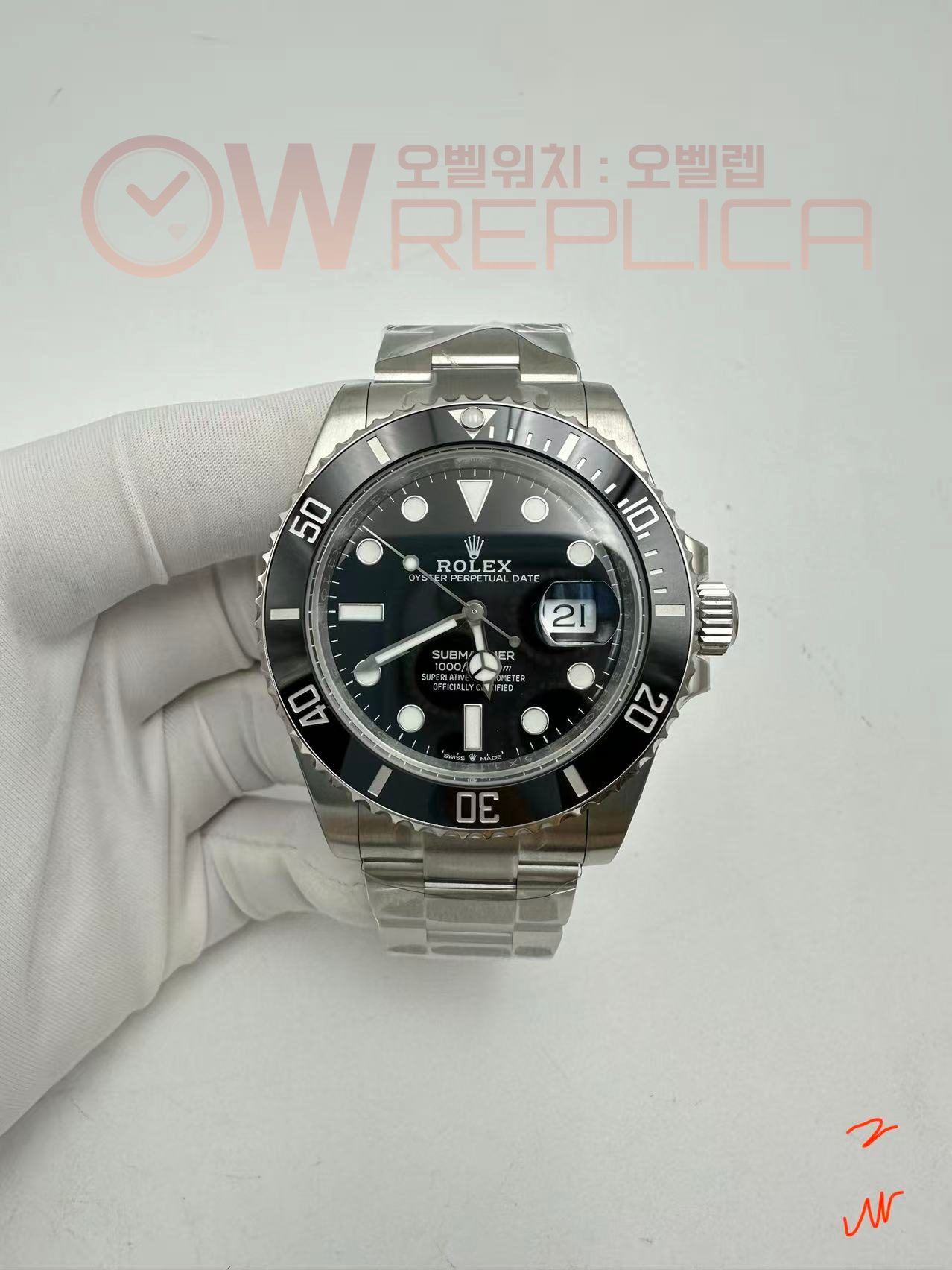 (#국내# 당발) VSF 롤렉스 신형서브마리너 41미리 블랙다이얼 스틸브레이슬릿