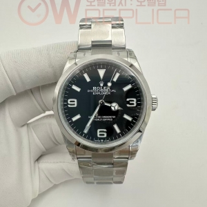 (#국내# 당발) VSF 롤렉스 익스플로러36 블랙다이얼 스틸브레이슬릿 (러그19mm)