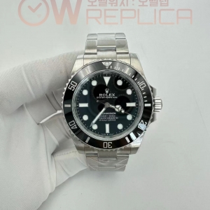 (#국내# 당발) VSF 롤렉스 신형서브마리너 41미리 논데이트 블랙다이얼 스틸브레이슬릿