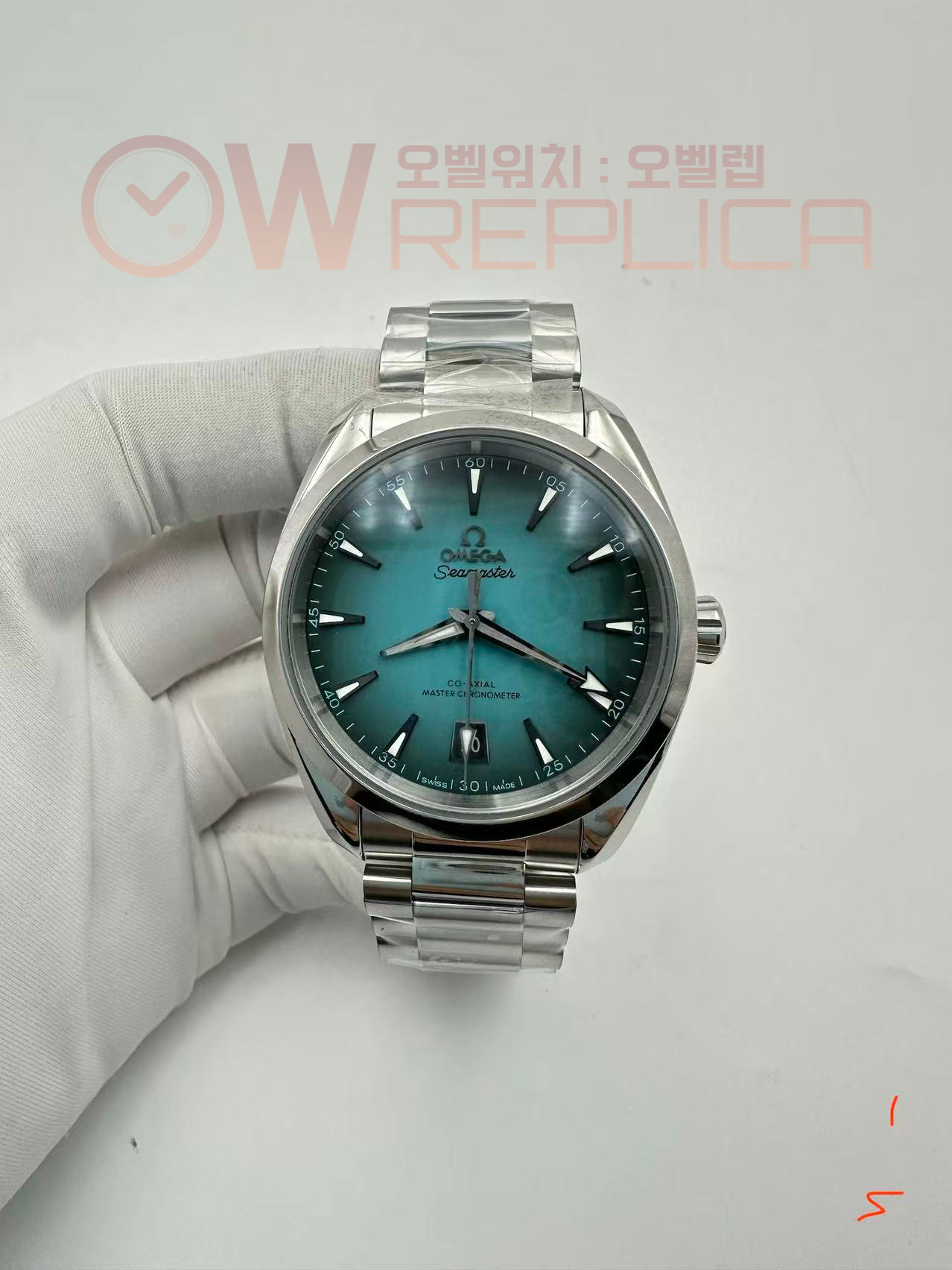 (당발) VSF 오메가 씨마스터 아쿠아테라 150M 38미리 아쿠아블루다이얼 스틸브레이슬릿