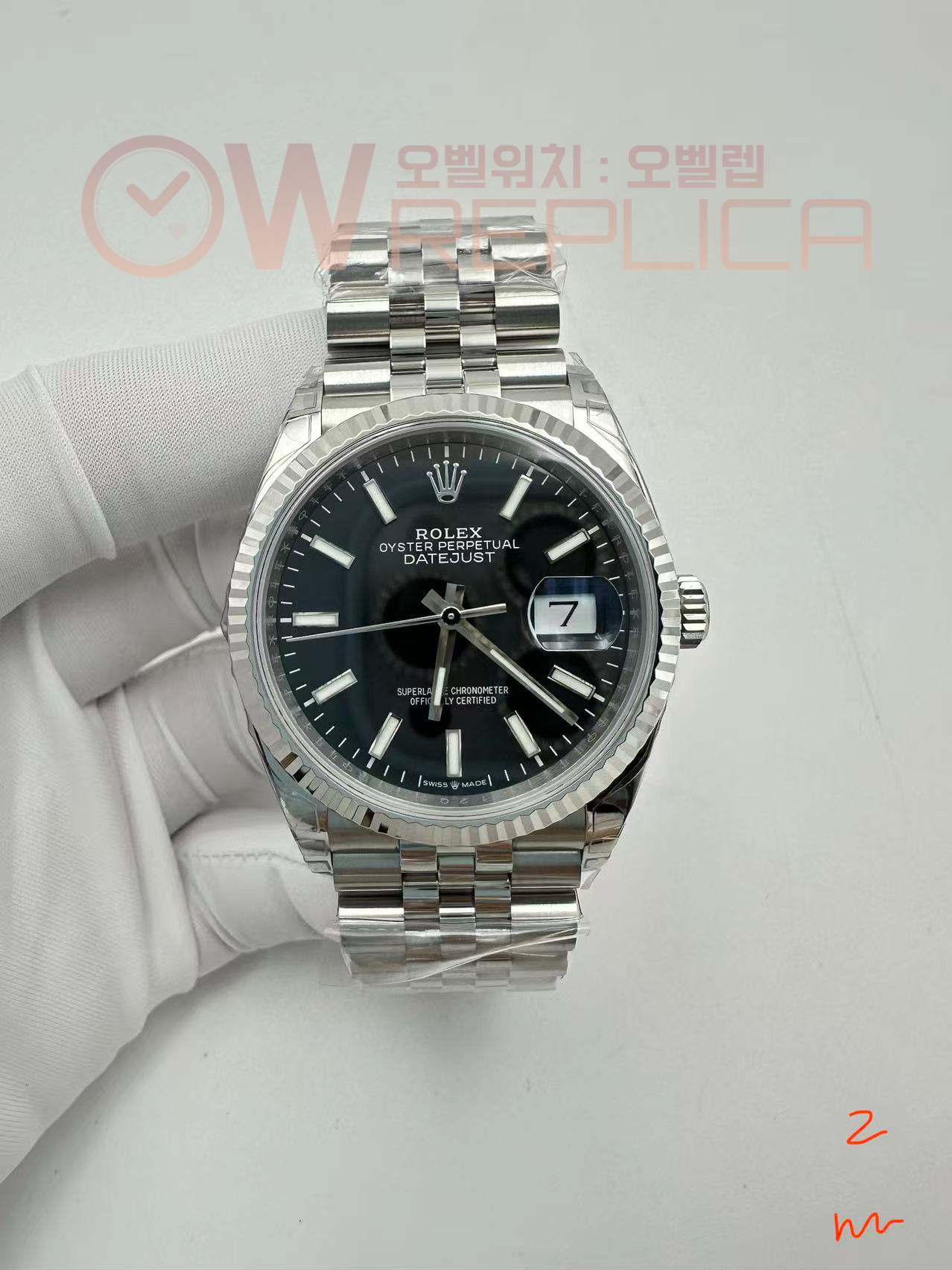 (#국내# 당발) VSF 롤렉스 데이저스트36 블랙다이얼 스틸브레이슬릿