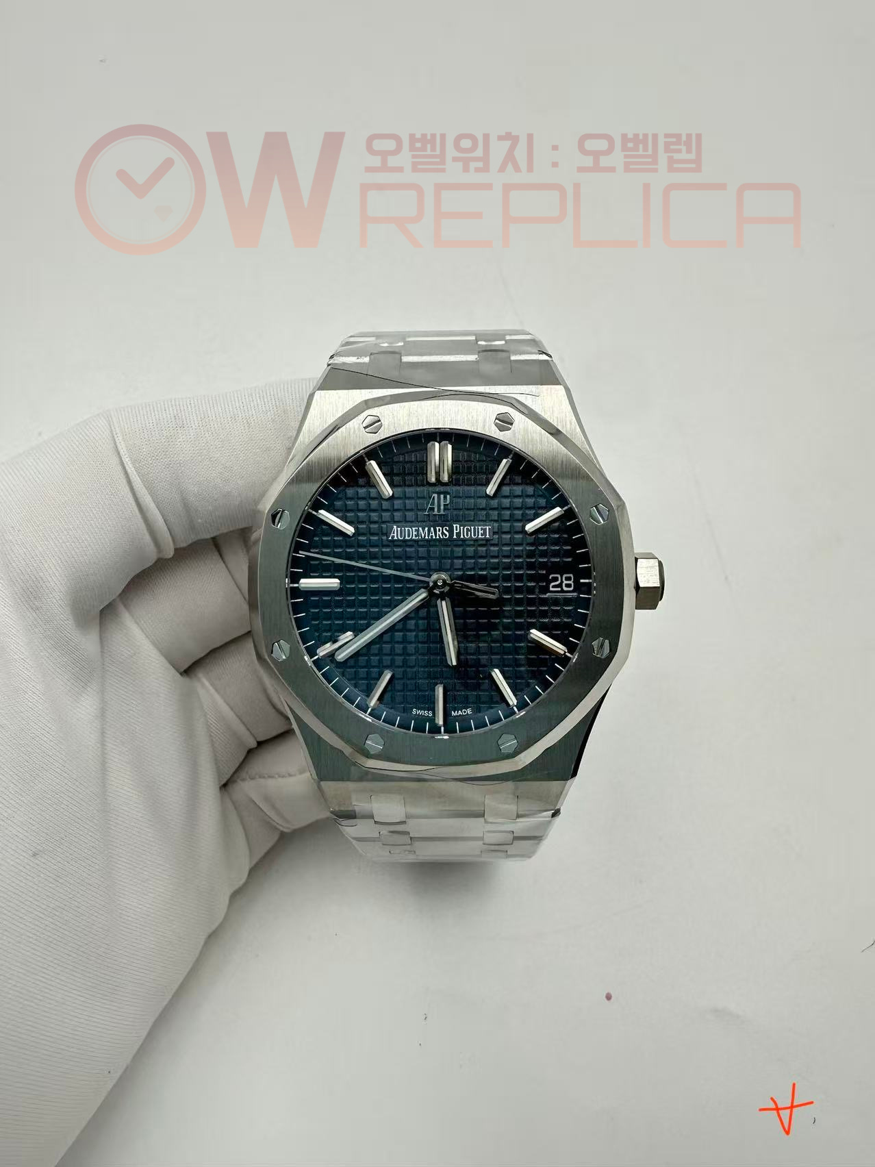 (#국내# 당발) VSF 오데마피게 로얄오크 15500 블루다이얼 스틸브레이슬릿