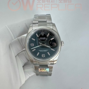 (#국내# 당발) KRF 롤렉스 오이스터 퍼페츄얼36 블랙/핑크다이얼 스틸브레이슬릿