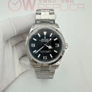 (#국내# 당발) VSF 롤렉스 익스플로러36 블랙다이얼 스틸브레이슬릿