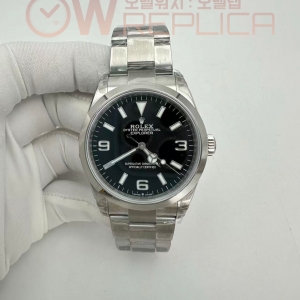 (#국내# 당발) VSF 롤렉스 익스플로러36 블랙다이얼 스틸브레이슬릿