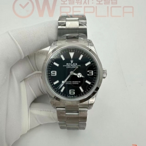 (#국내# 당발) VSF 롤렉스 익스플로러36 블랙다이얼 스틸브레이슬릿